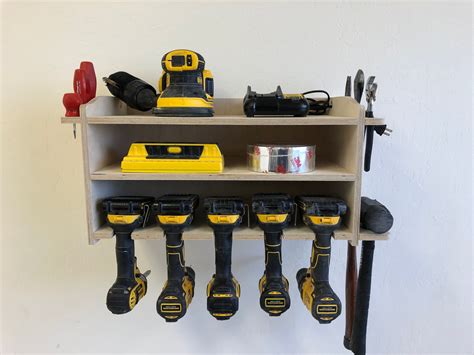 metal cordless drill storage box|wall mounted drill storage.